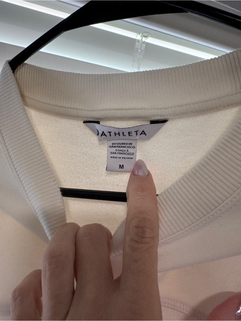 Athleta Off-White Scoop Crewneck Sweater
